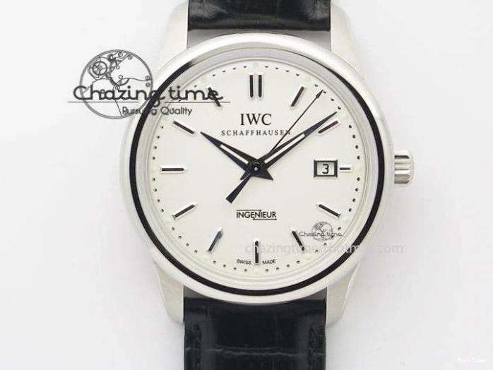 MIROTIME 0122 Portofino Automatic SS TWF 1:1 Best Edition Silver Dial Gold Markers on Brown Leather Strap A Bright 7203